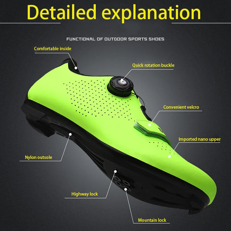 New Unisex pedal Cycling Shoes Flat shoes Suitable For Mountain Sports Pedal Self-Locking Cycling Shoes Breathable Cycling Shoes