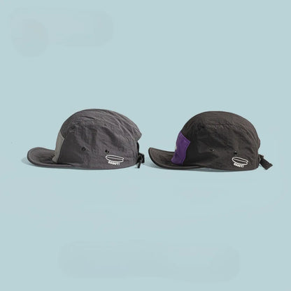 Casquette de baseball à 5 panneaux et à visière courte, brodée - Casquette de soleil pour femme, en maille respirante à séchage rapide, légère, élégante et polyvalente