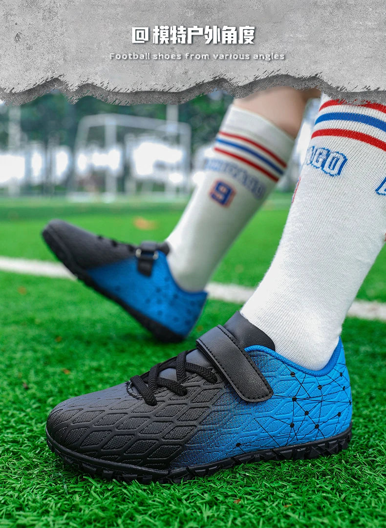 New Men Soccer Shoes Girls Cleats Outdoor Match Training Sport Football Boots Long Spikes Comfortable Breathable Boys Non Slip