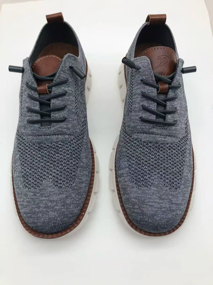New men's large-sized casual shoes - Fly-Weave mesh breathable sports shoes, lightweight and slip-resistant men's shoes