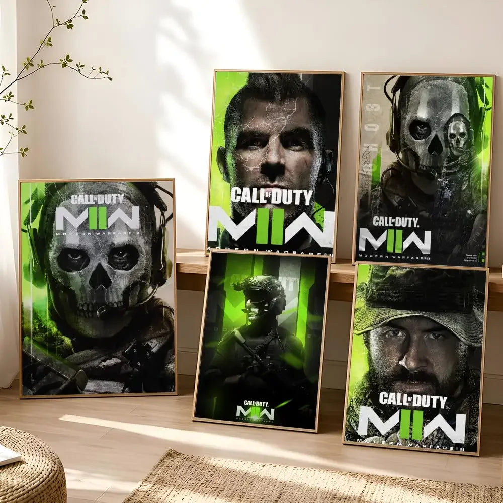 Самозалепващи се стенни стикери Call of D-DUTY с геймърски постер, HD стенен декор за спалня, дневна, домашна декорация и подарък