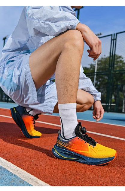 Men Running Shoes Carbon Board Speciality Sports Breathable Lightweight Women's Comfortable Athletic Nonskid Marathon Sneakers