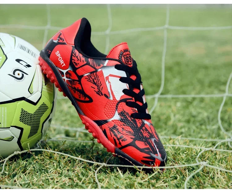 Buty piłkarskie dla dzieci Sports Society Field Chłopięce buty do piłki nożnej Futsal Szybkie buty do halowej piłki nożnej Oryginalne buty z kolcami do kostek Buty piłkarskie