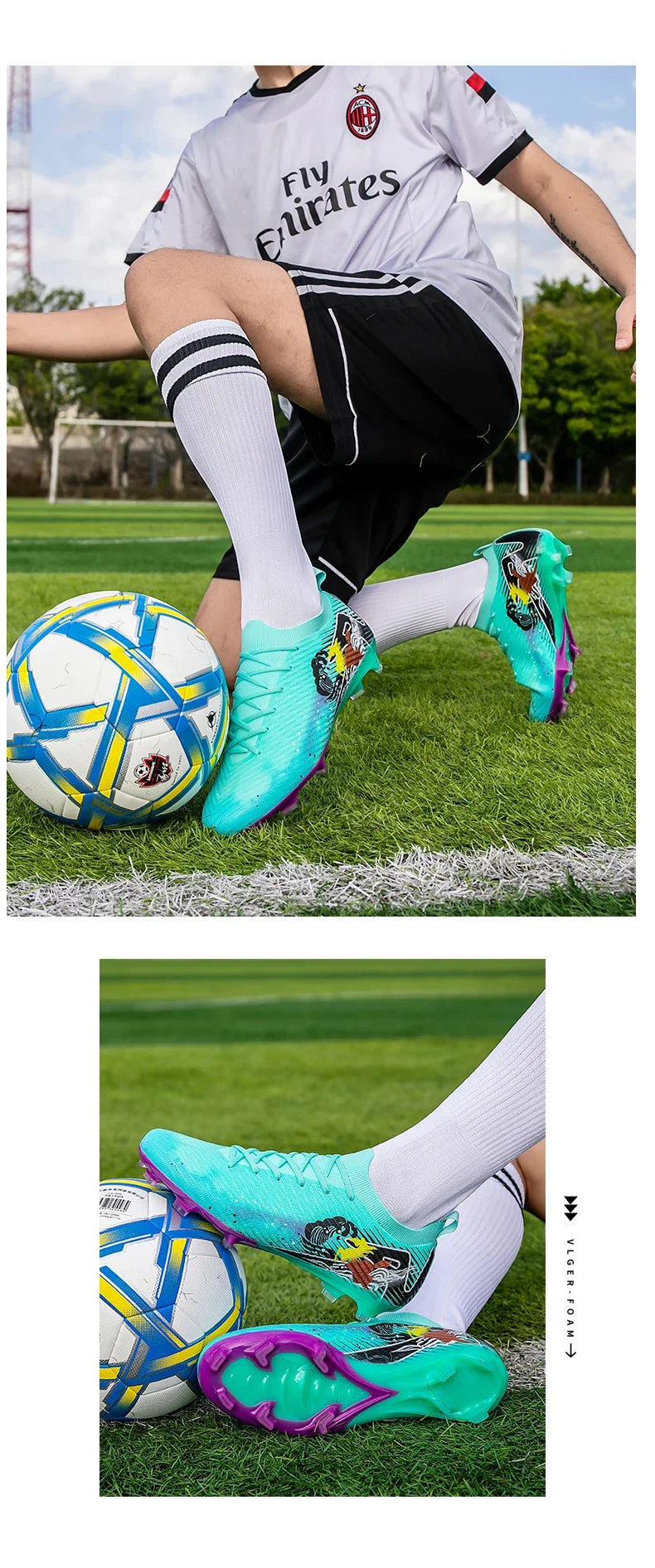 New Men Soccer Shoes Grass Ultralight Sport Comfortable Adult Non-Slip Football Boots Outdoor Cleats Sport Futsal Training Match