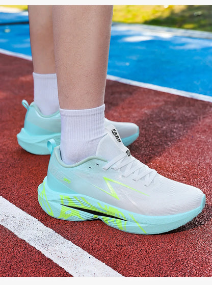 Running Shoes Carbon Board Speciality Marathon Men Sports Reticular Breathable Lightweight Women's Athletic Nonskid Sneakers