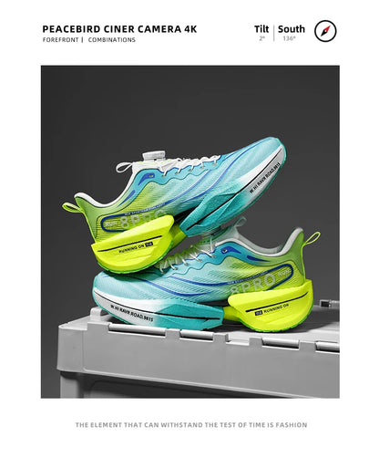 Marathon Carbon Plate Sports Running Shoes Men New Breathable Lightweight Mesh Sport Shoes Women Comfortable Nonskid Sneakers