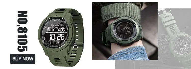 Military Watches Men Sport  Watch Waterproof Alarm Clock Dual Time Wristwatches Digital 8049B Army Watches Military