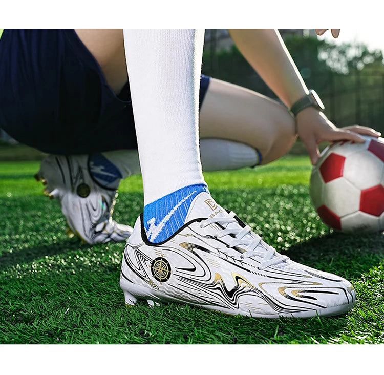 Kids Youth Soccer Cleats Football Shoes Men Non Slip Breathable Lightweight Training Sneakers Boys Children Football Match Boots