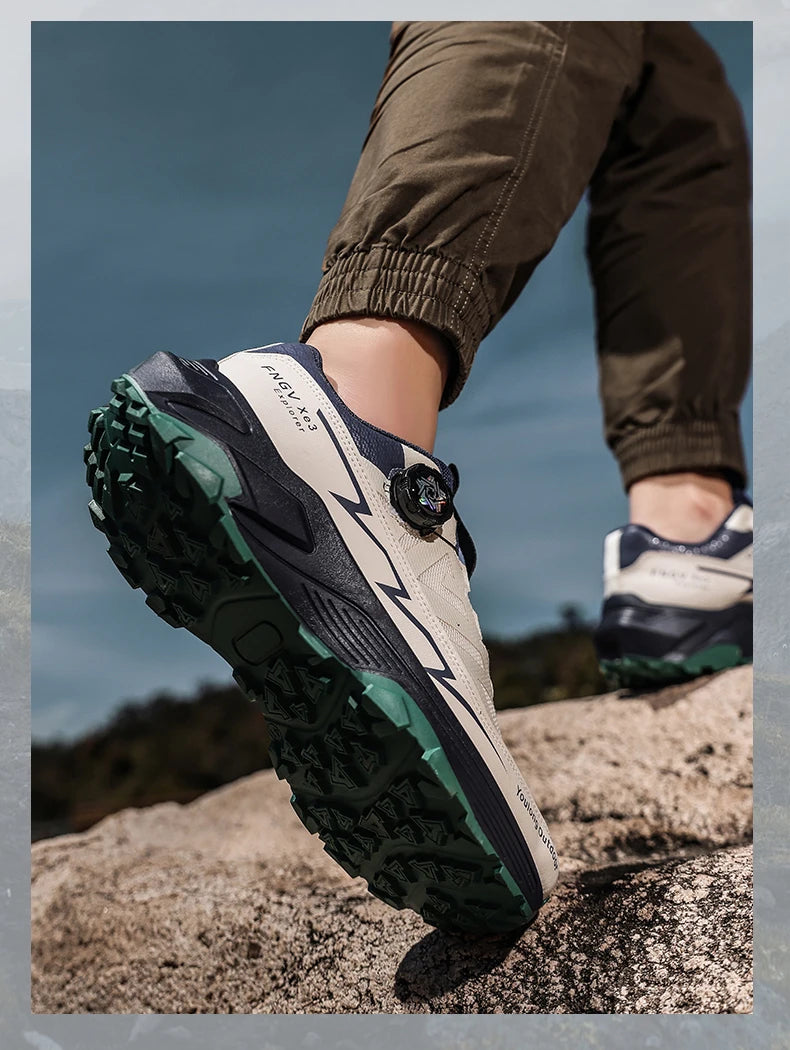 Mens Sneakers Casual Outdoor Anti Slip Shock-absorbing Versatile Off Road Hiking Shoes Comfortable Soft Sole Running Shoes Man