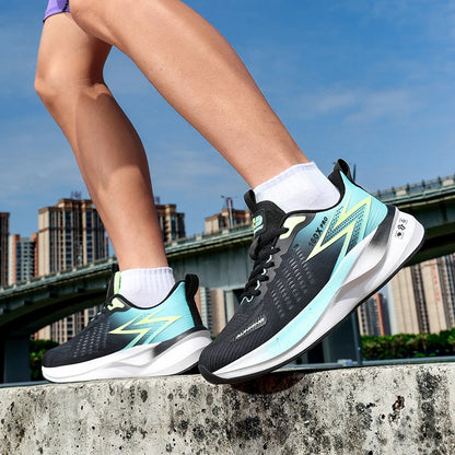 Brand Men's Carbon Plate Running Shoes Soft Cushion Shock Absorbing Sports Shoes Unisex Sneakers Light Anti-Slip Training Shoes