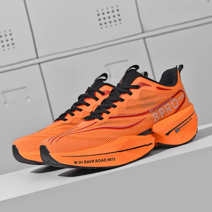 Men's Running Shoes Carbon Plate Racing Marathon Athletic Shoes Cushioned Comfortable Road Sneakers Teenage Training Shoes