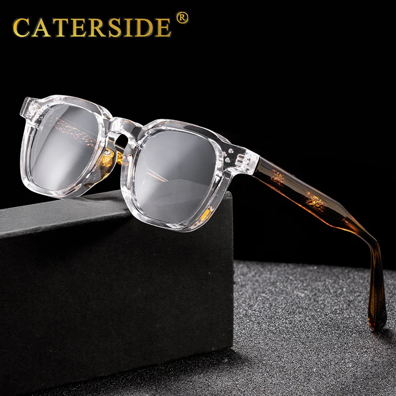 CATERSIDE Fashion Mirror Men Polarized Sunglasses Luxury Core Insert Leg Design Sun Glasses Women Party Outdoor Travel Glasses