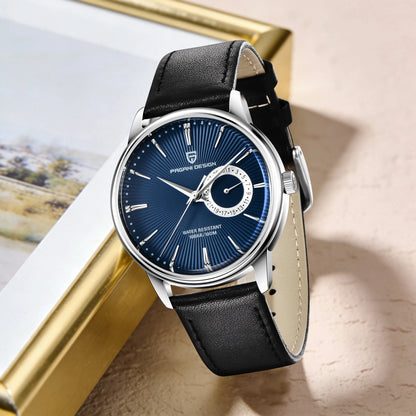 Relógio Casual de Quartzo para Homem PAGANI DESIGN, Luxo Leve, Versátil, Vidro Revestido, Impermeável, Mostrador em Aço Inoxidável e Indicação de Data