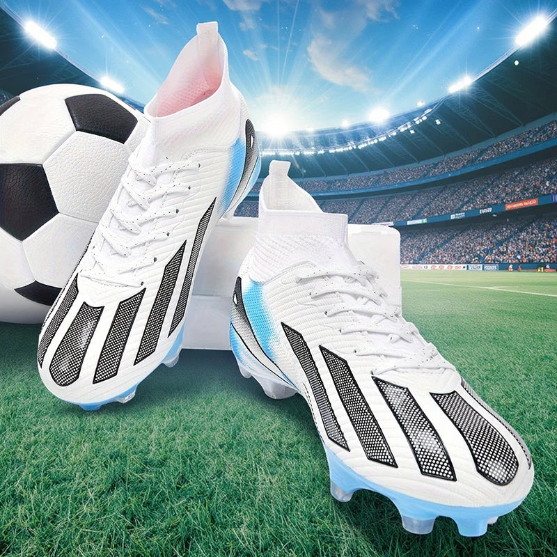 Men New TF Football Boots Sneakers Society Turf Grass Ultralight Male Soccer Shoes Comfortable Ankle Football Shoes Futsal Fast