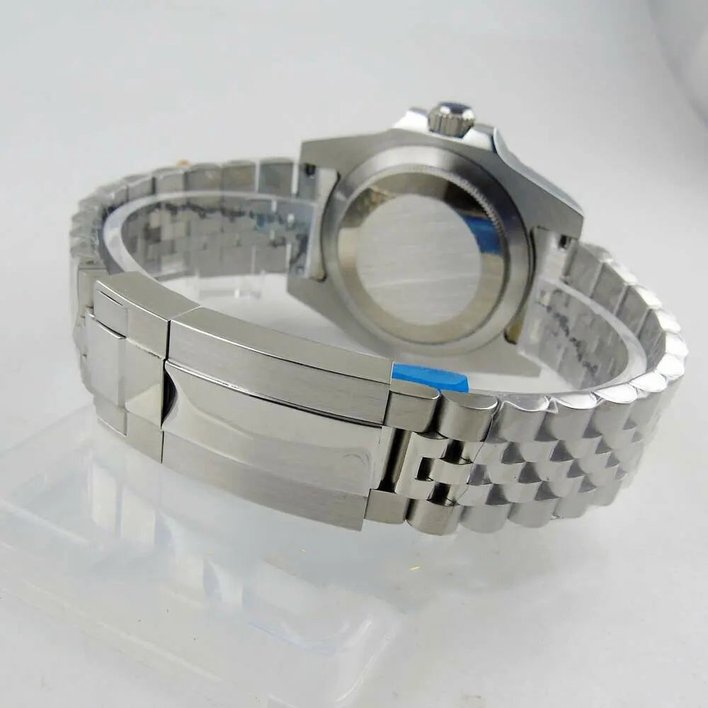 Relógio de Homem Automático Miyota8215 Impermeável 200m, Relógio de Mergulho 40mm com Movimento Mecânico, Luminoso, Bracelete Jubilee e Fecho Glide Lock