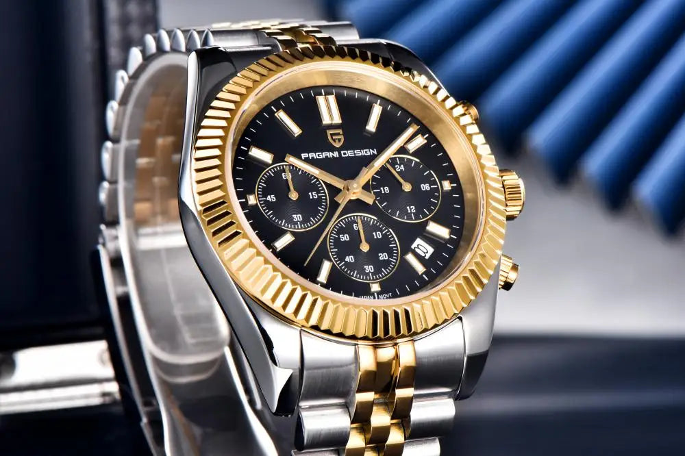 PAGANI DESIGN 2025 New VD53 luxury men quartz watch 40MM stainless steel sapphire waterproof 50m luminous C3 relojes para hombre