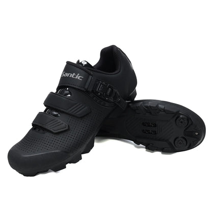 Santic Mountain Bike Lock Shoes for Men SPD Locking Shoes MTB Bike Accessories Breathable Self-Locking Unisex Cycling Sneakers