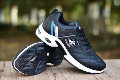 Baskets en cuir pour homme Chaussures décontractées et polyvalentes Chaussures de course d'extérieur antidérapantes Chaussures de skate tendance pour homme Zapatos Homme