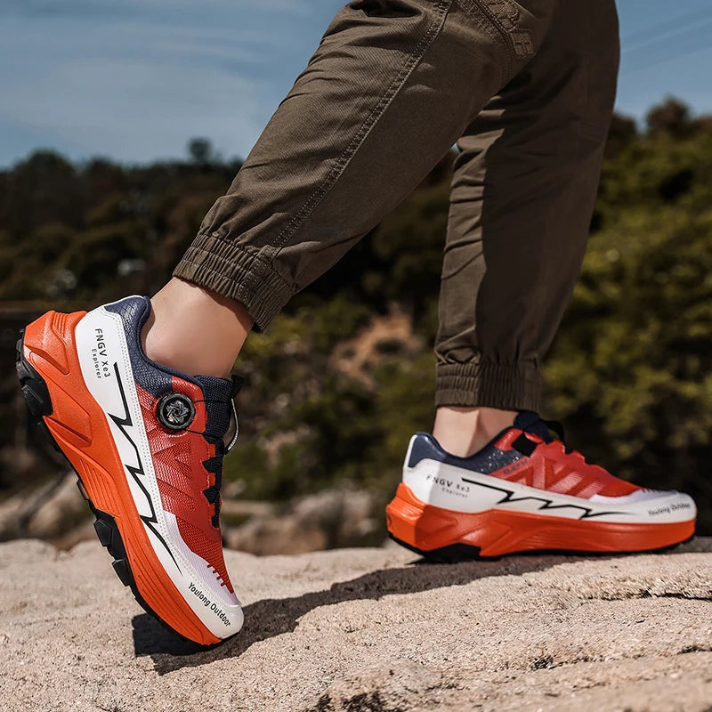 Mens Sneakers Casual Outdoor Anti Slip Shock-absorbing Versatile Off Road Hiking Shoes Comfortable Soft Sole Running Shoes Man
