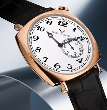 New 2026 Specht & Söhne 1921 Men's Automatic Mechanical Wristwatch Rose Gold Sapphire Crystal Genuine Leather Relogio Masculino