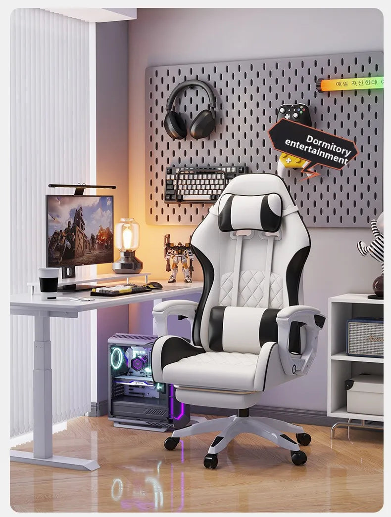Male E-sports Chair is Comfortable for Prolonged Sitting, Computer Chair Can be Reclined for Leisure, Backrest