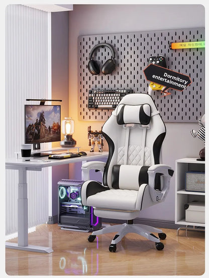 Male E-sports Chair is Comfortable for Prolonged Sitting, Computer Chair Can be Reclined for Leisure, Backrest