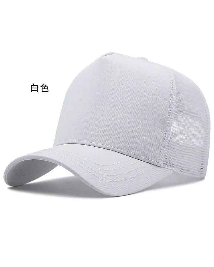 Casquette de camionneur en coton pour adulte, casquettes de soleil en maille pour femme, grandes casquettes pour homme, casquettes de baseball grande taille, 55-60 cm, 60-65 cm