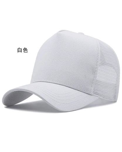 Casquette de camionneur en coton pour adulte, casquettes de soleil en maille pour femme, grandes casquettes pour homme, casquettes de baseball grande taille, 55-60 cm, 60-65 cm