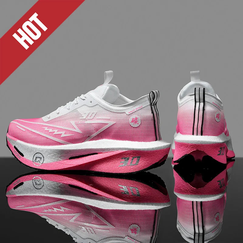 Air Running Shoes Men Sports Marathon Carbon Plate Breathable Lightweight Women Comfortable Athletic Leisure Sneakers Soft Sole