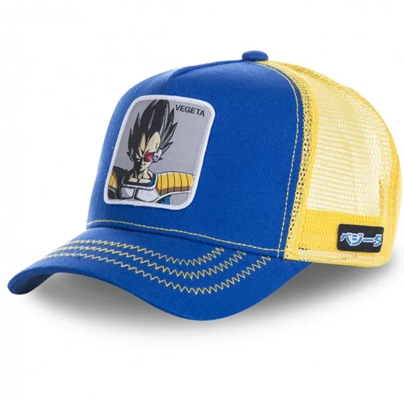 Dragon Ball Son Goku Cap Baseball Cap Summer Travel Peaked Cap Men's Embroidery Hip-Hop Sun Visor Adjustable Trucker Mesh Cap