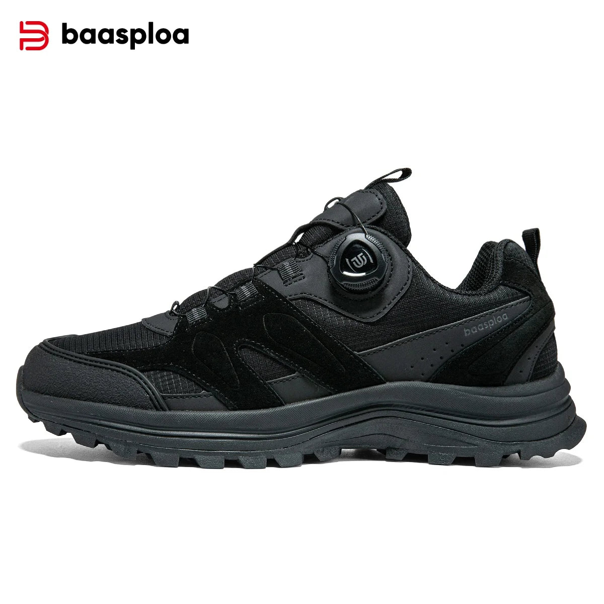 Baasploa Men Hiking Shoes Outdoor Climbing Mesh Breathable Travel Walking Shoes Male Non-Slip Wear Resistant Comfortable Sneaker