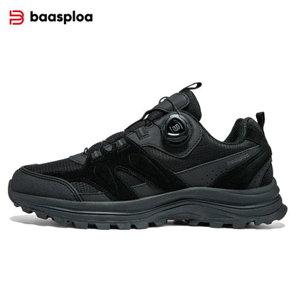 Baasploa Men Hiking Shoes Outdoor Climbing Mesh Breathable Travel Walking Shoes Male Non-Slip Wear Resistant Comfortable Sneaker