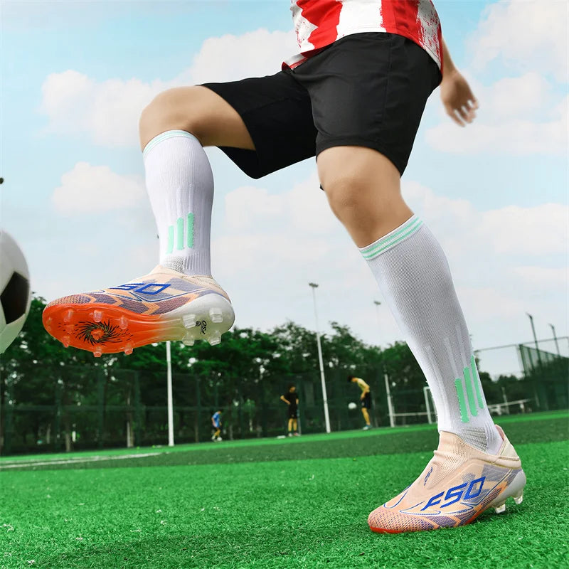 Mens Outdoor Soccer Shoes Professional Football Shoes TF/FG Football Field Boots Comfortable Non-Slip Training Sneakers 35-45