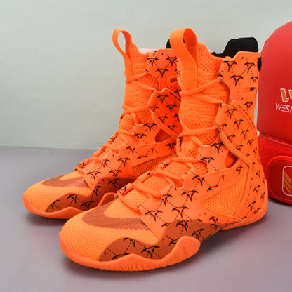 Super Cool Men Wrestling Shoe High Top Men Fighting Shoe Professional Man Boxing Boots Indoor Men Wrestling Sneakers Man