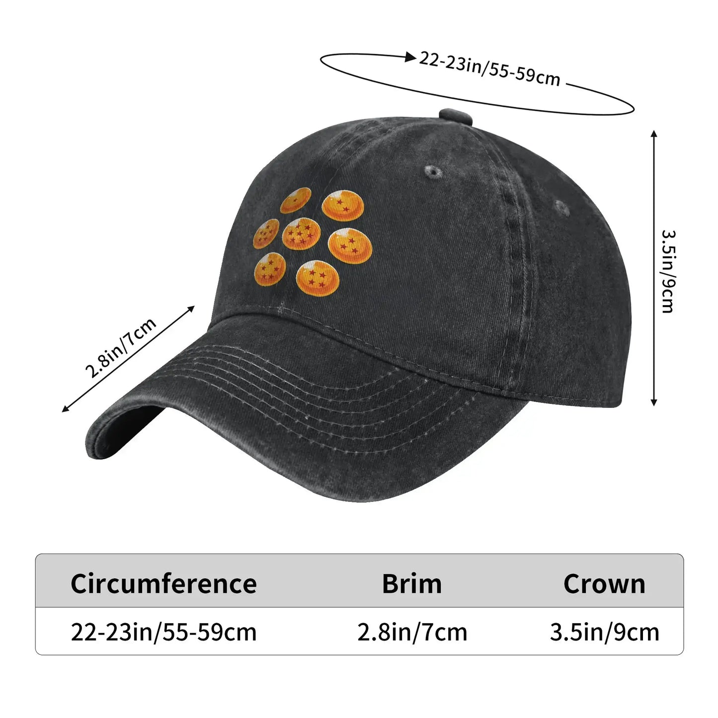 Dragon Ball DBZ Goku Baseball Cap for Men Women Distressed Denim Snapback Cap Japan Manga Outdoor Unstructured Soft Caps Hat, Produit gaming premium Fraquane, équipement gamer