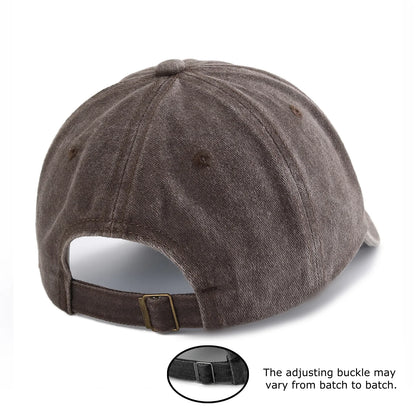 1pc CHOSEN Print Washed Baseball Cap for Adults,  Minimalist Retro Style Casual Soft Adjustable Dad Hat, Perfect As Gift