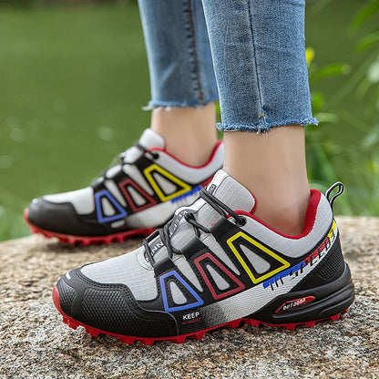 Mens Hiking Shoes Outdoor Off-road Anti Slip Leisure Mountain Camping Sneakers Unisex Comfortable Cushioning Travel Hiking Shoes