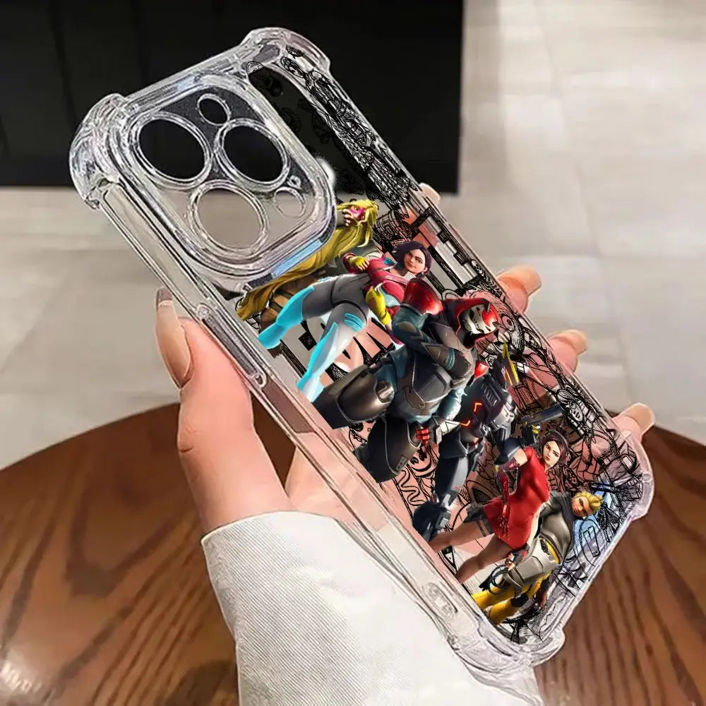 Capa de telemóvel Fortnite para Samsung Galaxy S26 S25 S24 S23 S22 S21 S20 Edge FE Ultra Plus 4G 5G, em TPU transparente antiqueda