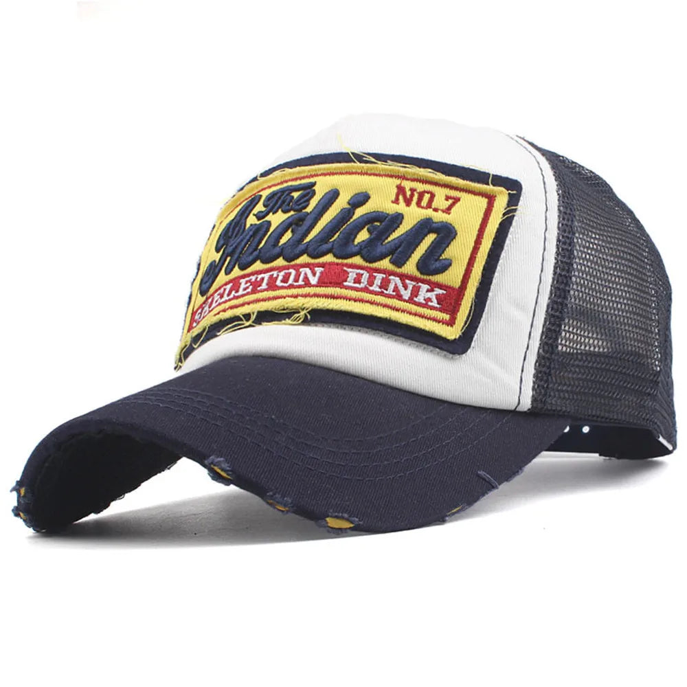Boné Dad Cap em malha com letras bordadas, estilo streetwear, snapback, hip hop, outdoor e Y2K, chapéu trucker Gorras F2719 para mulher e homem
