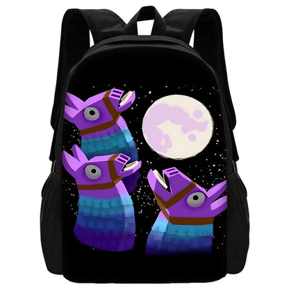Mochilas Infantis Populares FortniteS para Rapazes e Raparigas, Presente de Aniversário para Estudantes, Mochilas Escolares Unissexo para Crianças, Mochila de Campismo Resistente