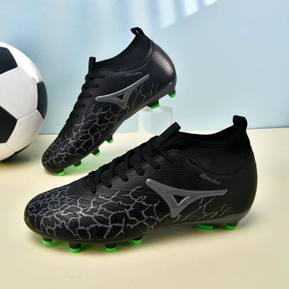 Men Ankle Football Boots Outdoor Grass Cleats Unisex Soccer Shoes Long Society Spikes FG Professional Football Shoes Chuteira