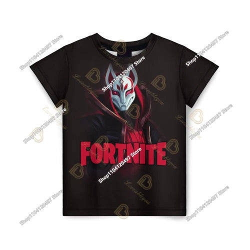 T-shirt Fortnite 2026 para rapaz, verão, anime, gaming, T-shirt para todos, camisola gira, T-shirt básica Battle Gamer, manga curta para homem