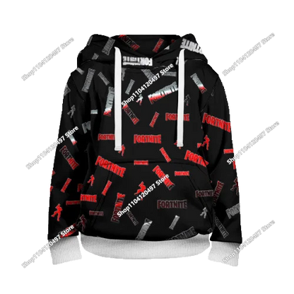 Sweatshirts com Capuz Fortnite 2025 Novas com Impressão 3D para Homem, Hoodie Harajuku de Manga Comprida, Sweatshirt Oversized Unissexo para Cosplay