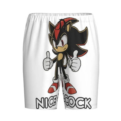 Custom Cock Shadow The Hedgehog Meme Short Pajama Pants Men Sleepwear Sleep Lounge Bottom Shorts Sleeping Pants