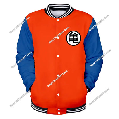 Dragon Ball Streetwear Baseball Uniform for Man Women Son Goku Adults Costumes Jackets Spring Fall Coat Cardigan Sweatshirt Gift