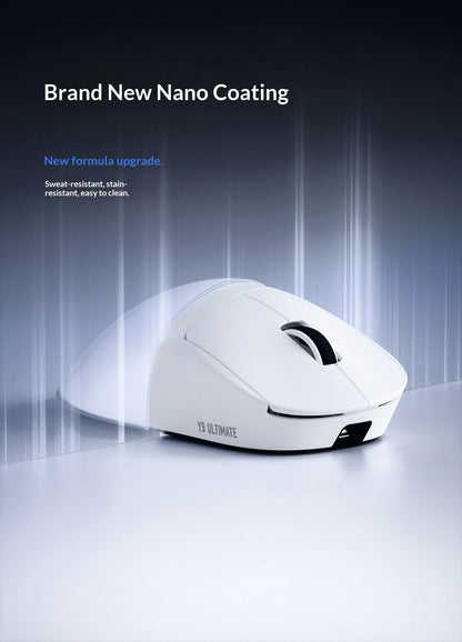 Rato Gaming Sem Fios ATK Dragonfly Y9 PAW3950 Ultra Nordic54L15 8Khz de Alto Desempenho para Computador, Escritório e Acessórios de Rato