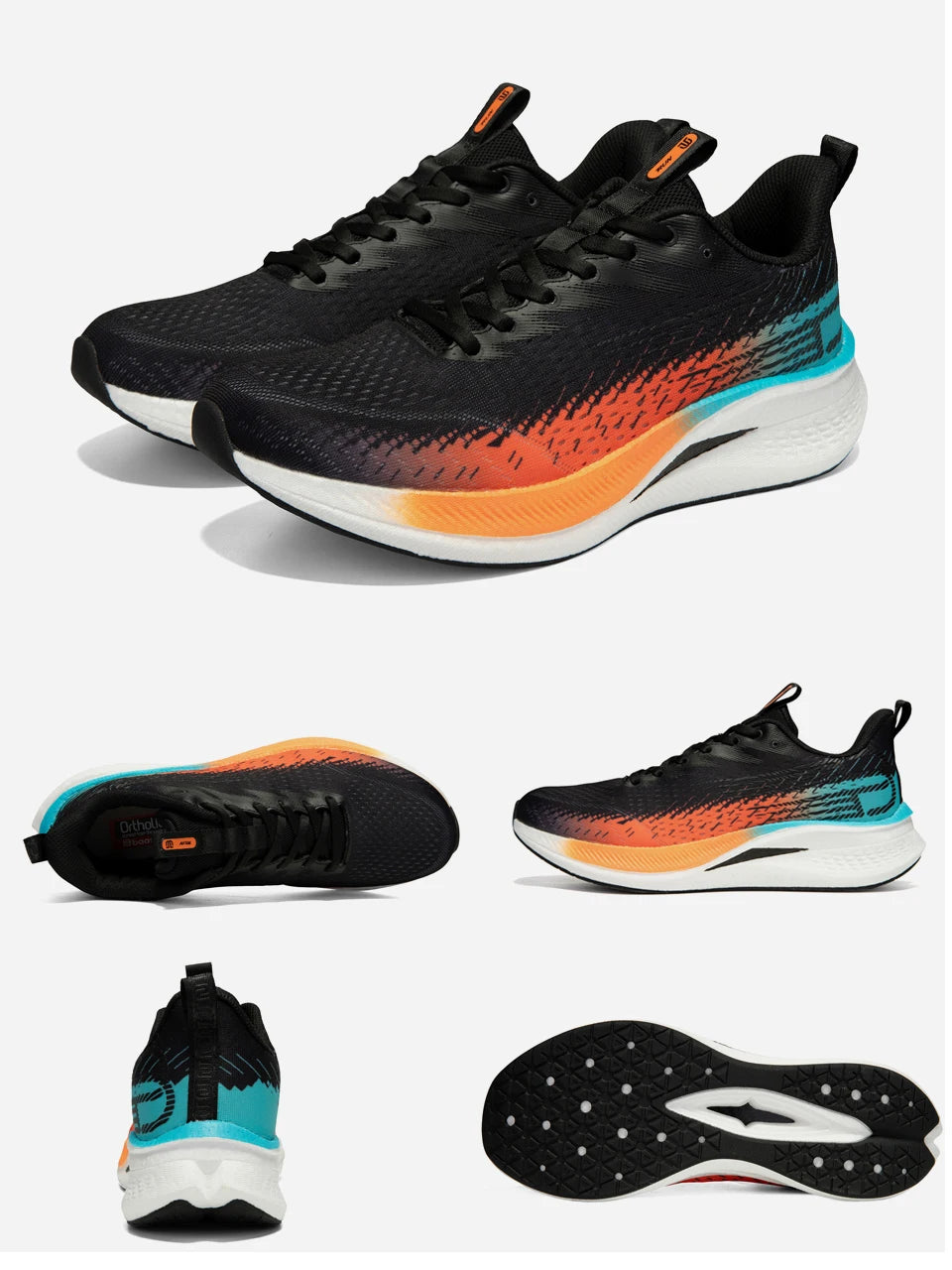 Baasploa Men Jogging Sports Shoes Carbon Plate Professional Cushioning Sneakers Male Outdoor Breathable Non Slip Running Shoes