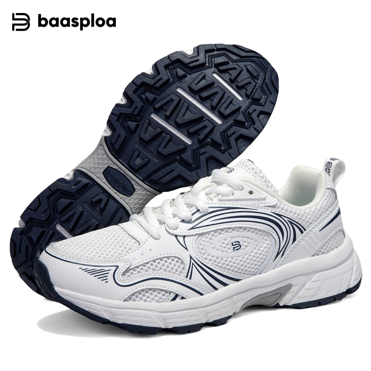 Baasploa Women Running Sneakers Brand Mesh Breathable Comfort Walking Shoes Outdoor Anti-slip Female Casual Jogging Sports Shoes