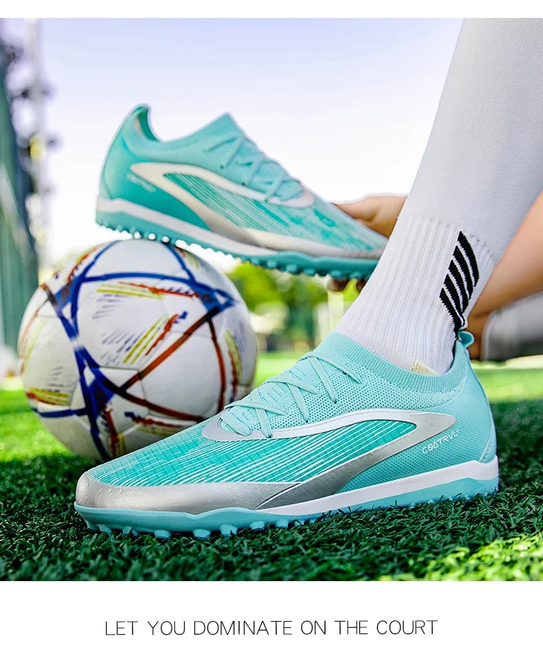 New Men Football Boots Sport Adult Long Spikes Soccer Shoes Training Outdoor Cleats Breathable Non Slip Boys Match Comfortable