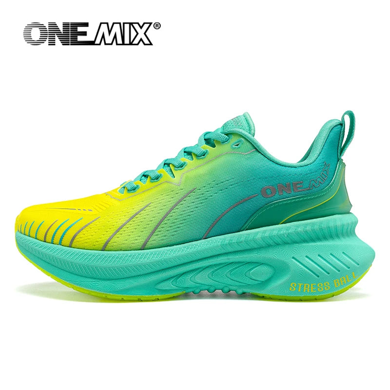 ONEMIX Νέα αθλητικά παπούτσια με αντικραδασμική προστασία για άνδρες, κατάλληλα για δρομείς βαρέων αποστάσεων, με κορδόνια, αθλητικά γυναικεία, αντιολισθητικά, για εξωτερική χρήση, ανδρικά αθλητικά παπούτσια